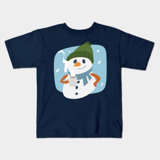 Snowman and Coffee Kids T-Shirt